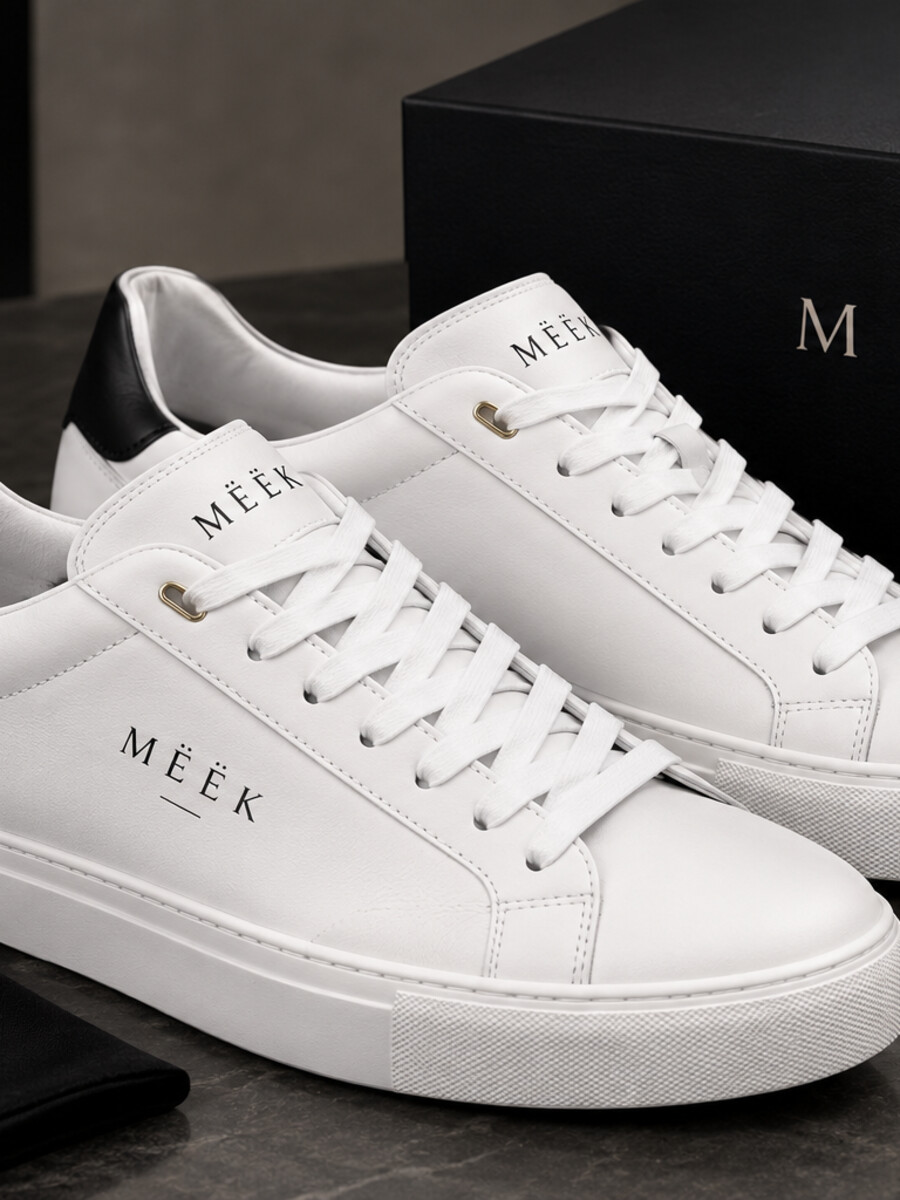 Sneakers MËËK cuir blanc